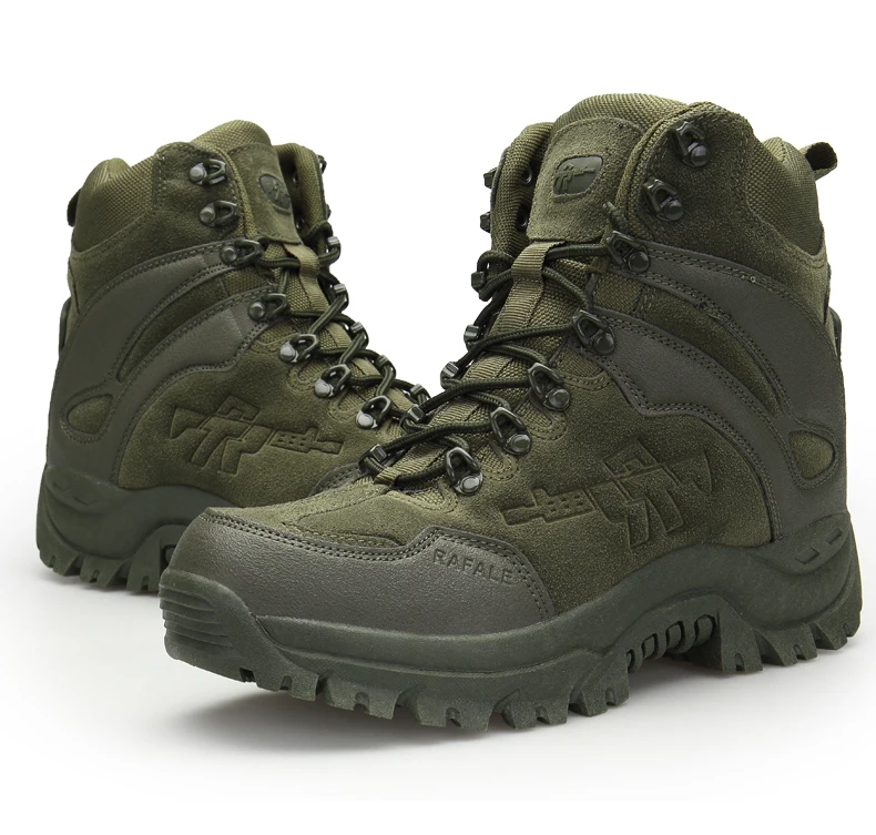SERENE Brand Men's Boots Military boot Combat Mens Chukka Ankle Bot Tactical Big Size Army Bot Male Shoes Safety Motocycle Boots