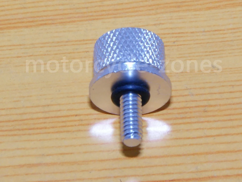 Алюминий в байкерском стиле черного цвета и хром 1/4 ''Knurled сзади шуруп
