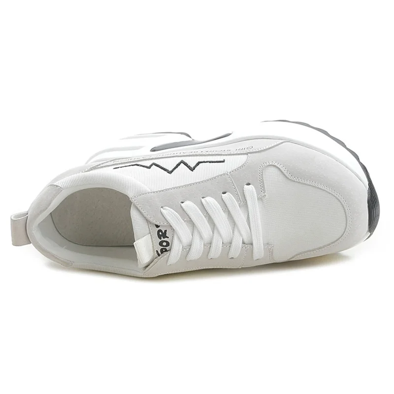 Обувь увеличивающая рост 10 см женские кроссовки обувь из натуральной кожи модные