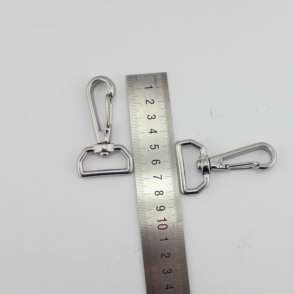 Stainless Steel Swivel-Eye Bolt Spring Snap Hook Square Ring Swivel Quick Hiking Camping Carabiner Pet Chains 10pcs | Обустройство