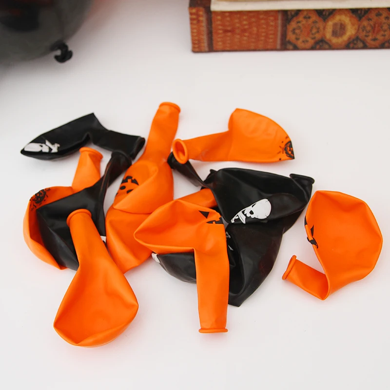 10 шт. Хэллоуин воздушных шаров из латекса тыква рисунком в виде улыбающихся рожиц