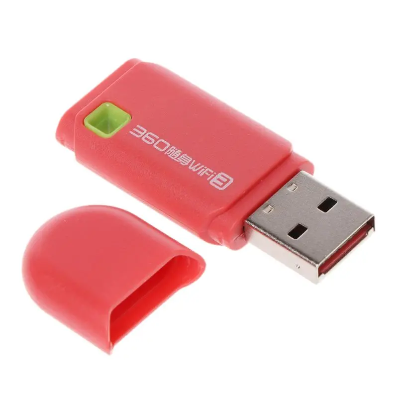RED Для мини 300 Мбит/с 360 USB Беспроводной сетевая карта Wi-Fi адаптер для портативных ПК ключ Windows 10, 8, 7XP Применение - Цвет: RED