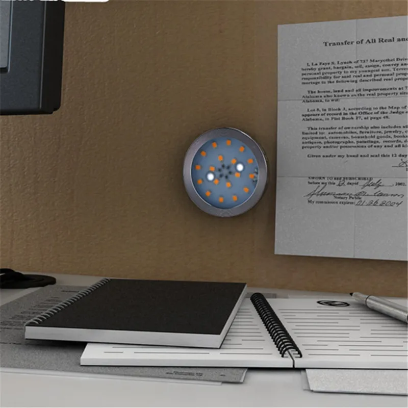 LEDGOO 1 ШТ. Алюминий 12 В Шайбу Свет Супер Тонкий Яркий Круглый Кабинет Лампы