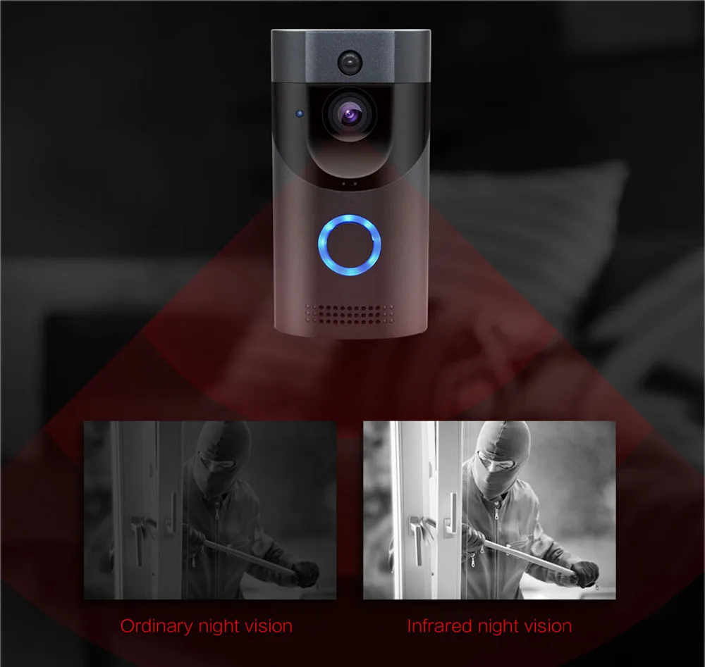 B30 720 P беспроводной связи ели сигнализации ИК ночного видения ip-камера WI-FI дверной звонок B30 IP65 Водонепроницаемый Смарт видео дверной звонок