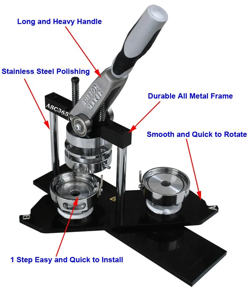 Набор для изготовления значков Pro N3 форма в форме сердца 57x52 мм сменная + 500