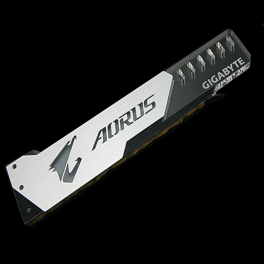 Поддержка графической карты GPU держатель кронштейн VGA Рамка подставка алюминий+ акрил ROG 12V 4PIN RGB/5 V 3PIN ARGB ASUS AURA SYNC Symphony
