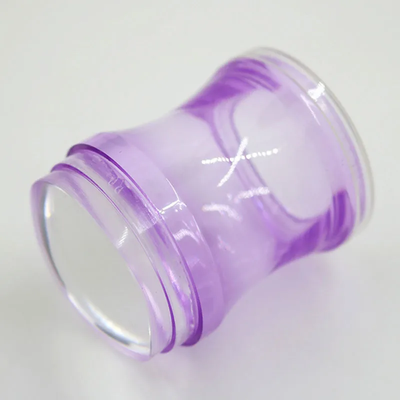 Purple 1 шт 4 цвета ногтей штампа шаблон изображения ногтевой пластины Stamp плиты ногтей штампа и скребок Nail Art инструменты - Цвет: Purple
