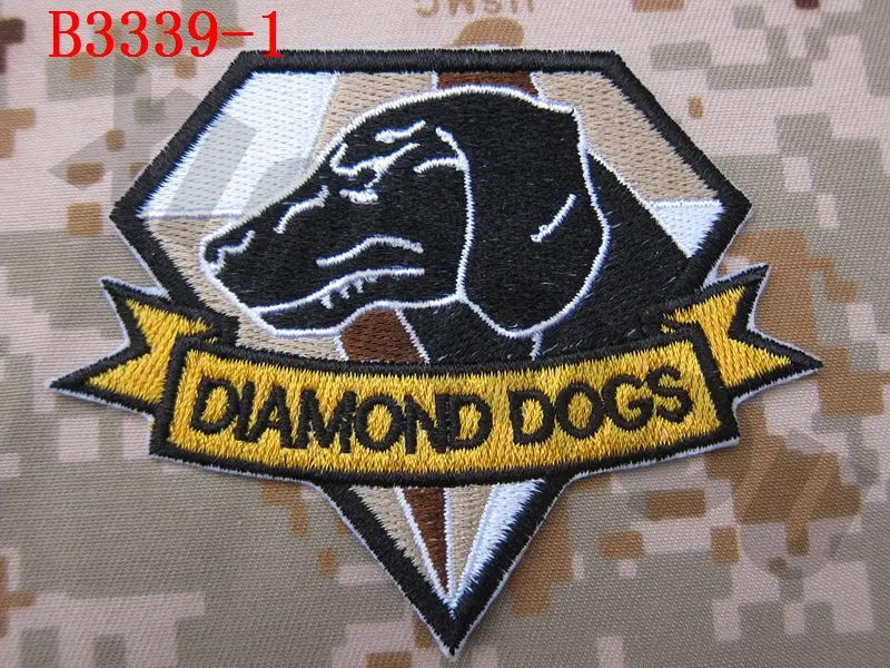 Вышитая нашивка металлическая Шестерня твердая MGS FOX HOUND Алмазная собака специальная группа крюк на