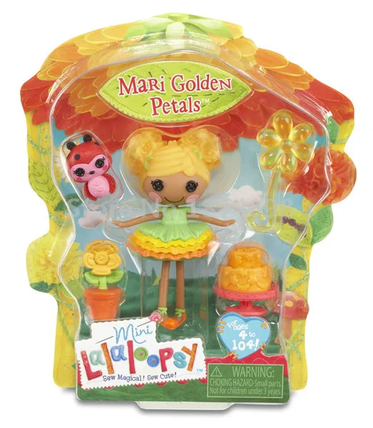 Игрушки Мини Lalaloopsy кукла цветочный сад серия Роза Бутон Маргаритка Корона золотистые лепестки Bluebell фигурка куклы Девочки рождественские подарки - Цвет: Цвет: желтый