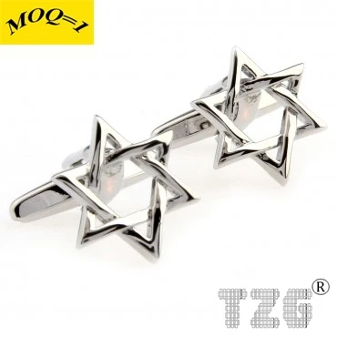 Еврейские запонки в виде звезды 1 пара Бесплатная доставка промо-акция |