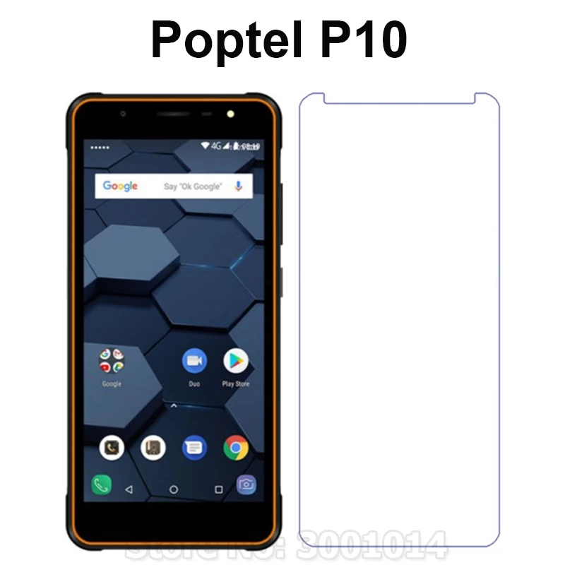 9H закаленное стекло для Poptel P10 IP68 чехол пленка Взрывозащищенная защитная экрана 4G