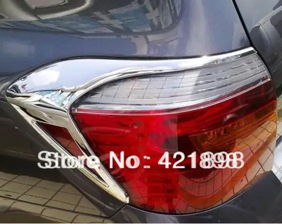 

For Toyota Highlander 2008 2009 2010 ABS chrome Rear Tail Light cover trim 2 pcs