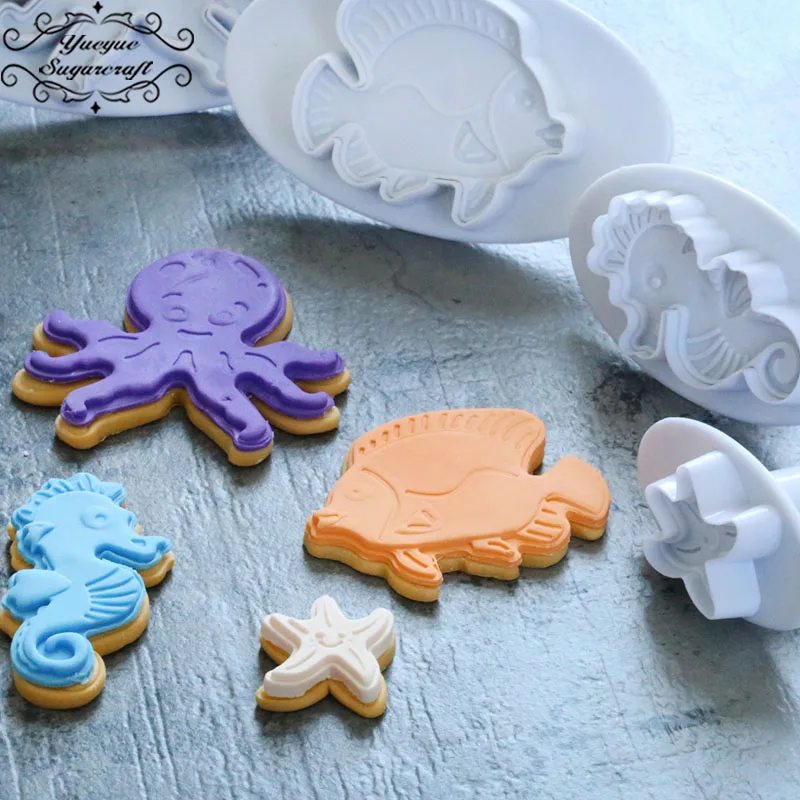 Yueyue Sugarcraft океанская морская Конская пластиковая помадка резак форма для торта