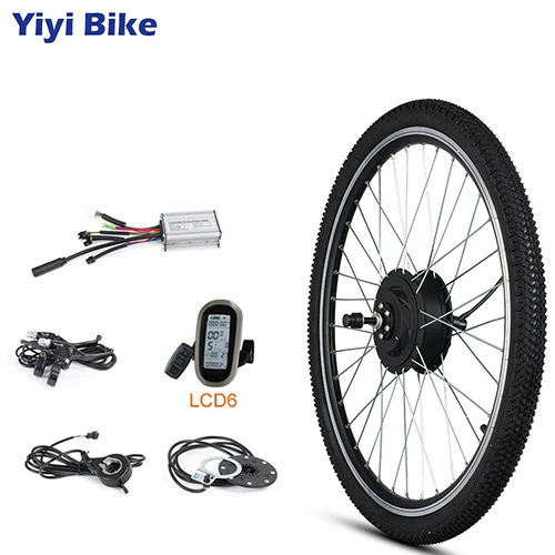 27.5inch LCD6 kit 48 в электрический велосипед 500 Вт переднее моторное колесо 35 км/ч бесщеточный мотор ступицы KT LCD3 2" 27,5" 28 29 700C с шиной 22A велосипедный двигатель - Цвет: 27.5inch LCD6 kit
