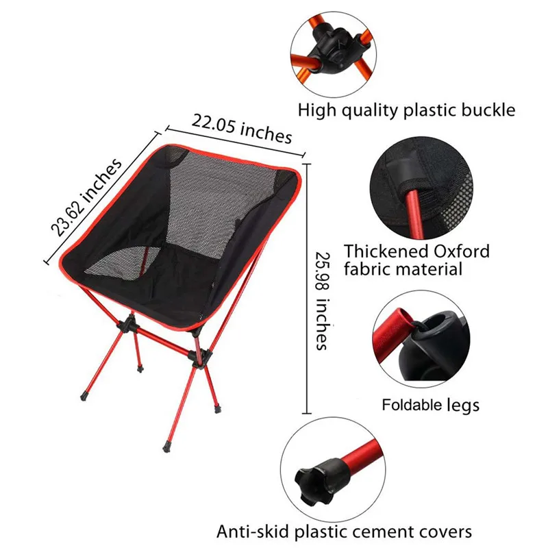 Уличное кресло Moon Chair портативное складное ультралегкое алюминиевое рыболовное