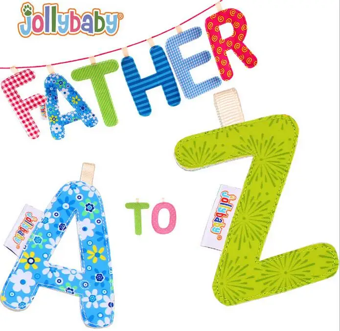 Детский тканевый книжка с буквами JOLLYBABY 26 шт./компл. подвесная кровать цветными
