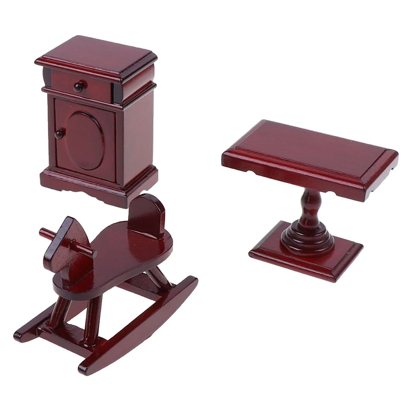 Кукольный домик Миниатюрный деревянный стульчик лошадка детская комната мебель