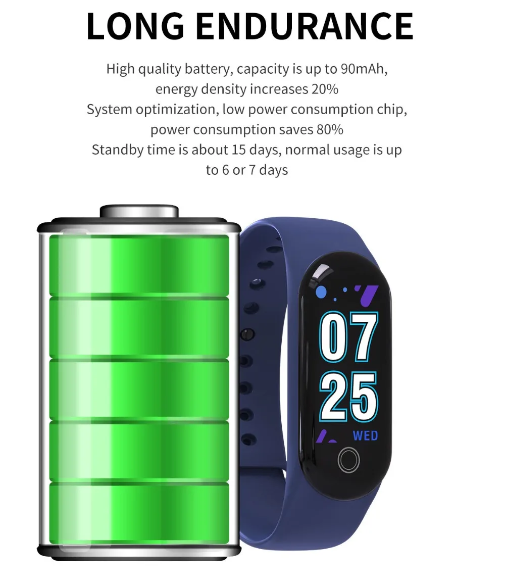 M30 для xiaomi mi band 3 умный Браслет IP67 браслет монитор сердечного ритма артериального давления браслет Фитнес трекер PK mi Группа 3