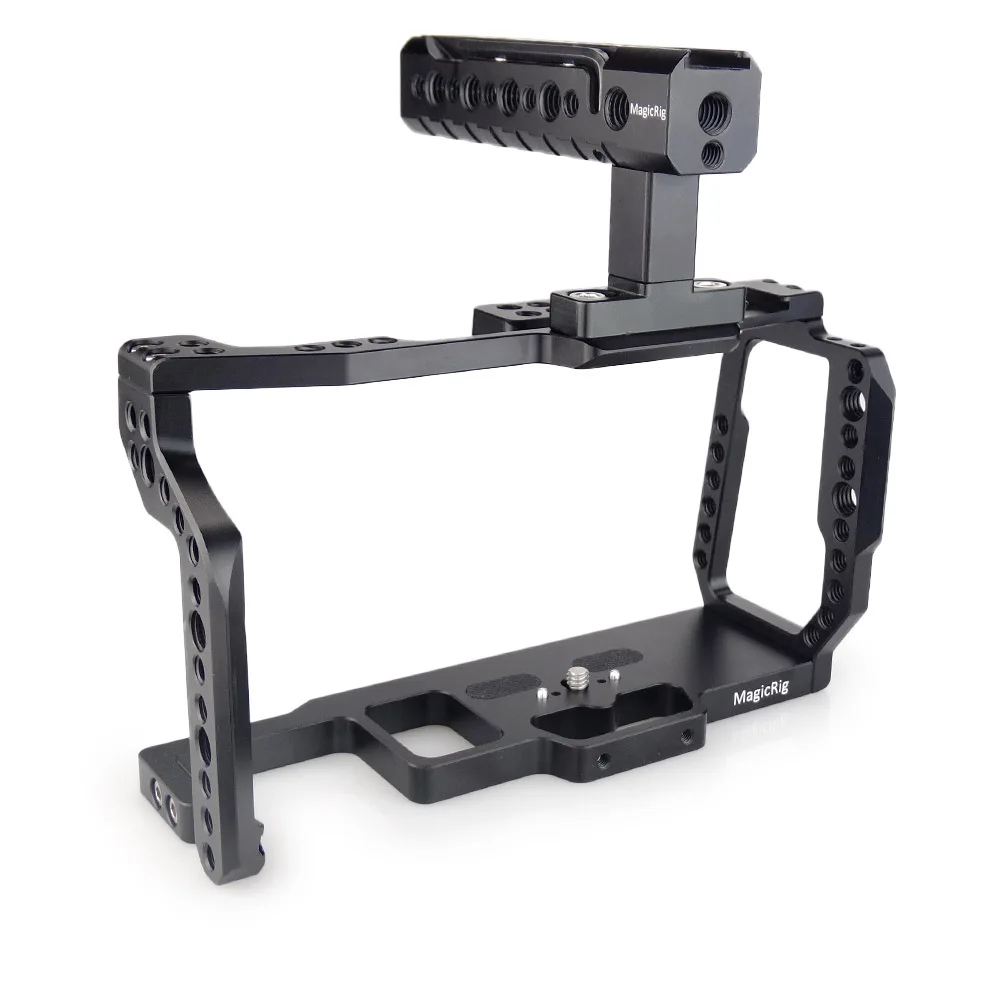 MAGICRIG BMPCC 4K клетка с верхней ручкой для Blackmagic Pocket cinema camera BMPCC 4 K/BMPCC 6K крепление микрофона монитор вспышка