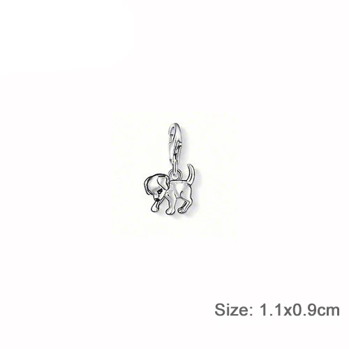 Silver Plated Puppy Diy Charm Fit Original Bracelets & Neckalces Jewelry For Women Girls Breloque SCH0062 | Украшения и