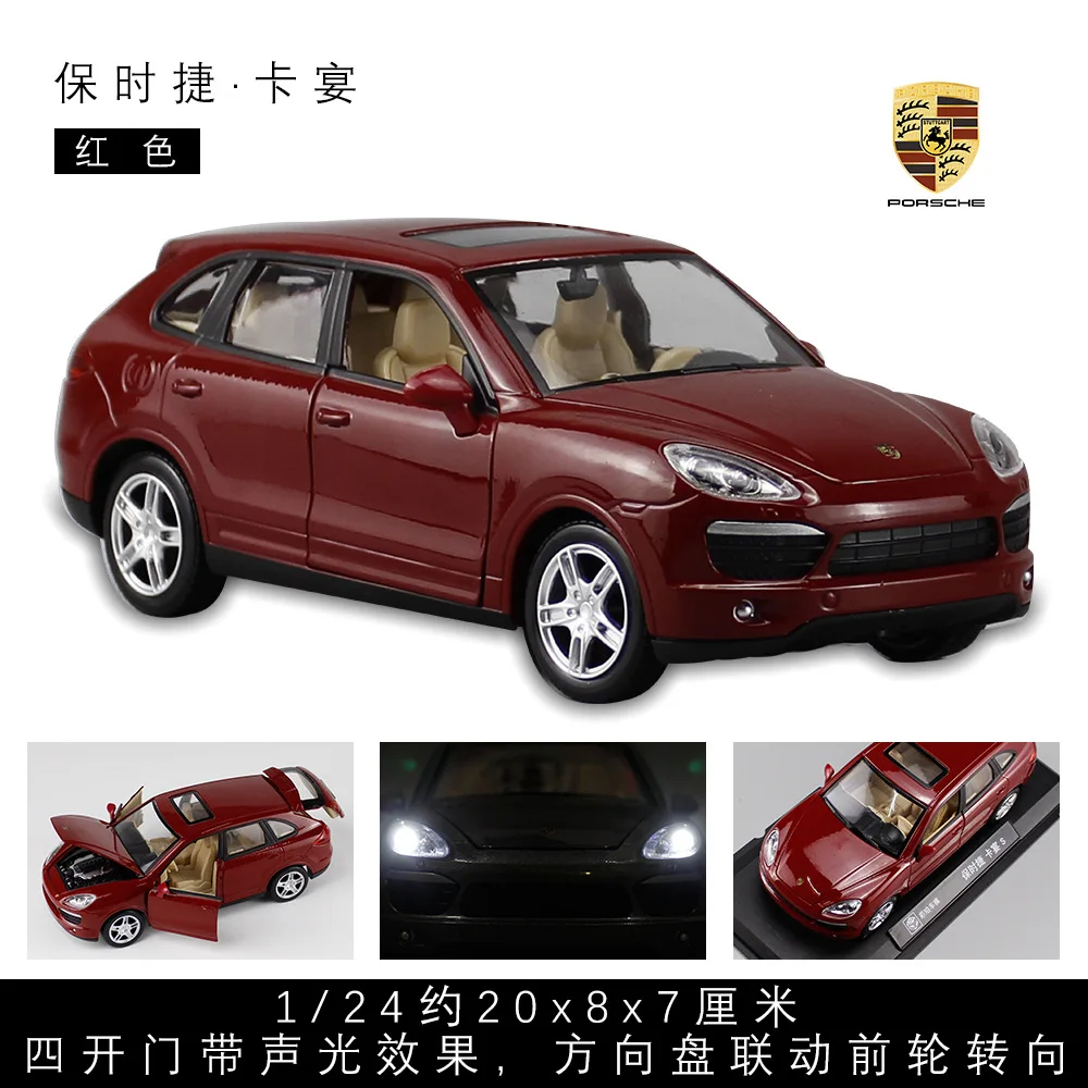 1:24 моделирование сплава модель гоночной машины для Porsche Cayenne с музыкой и светом