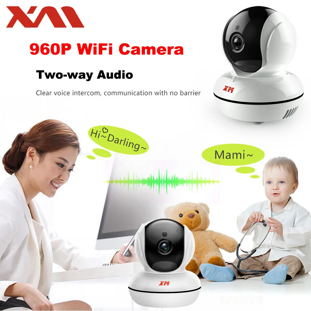 XM 4CH Беспроводная система видеонаблюдения 960P HD NVR IR Ночная IP камера Wi Fi комплекты