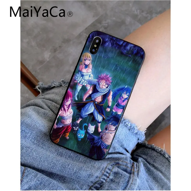 MaiYaCa Феи хвост черный ТПУ мягкий силиконовый телефон чехол для iPhone 8 7 6 6 S Plus 5 5S SE XR X XS MAX Coque Shell