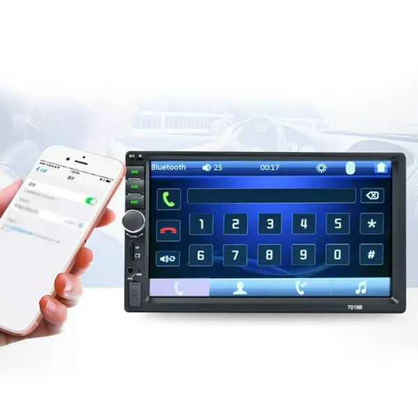 " 2 Din сенсорный экран автомобиля MP5 плеер Bluetooth Стерео FM радио USB/TF AUX In с камерой заднего вида