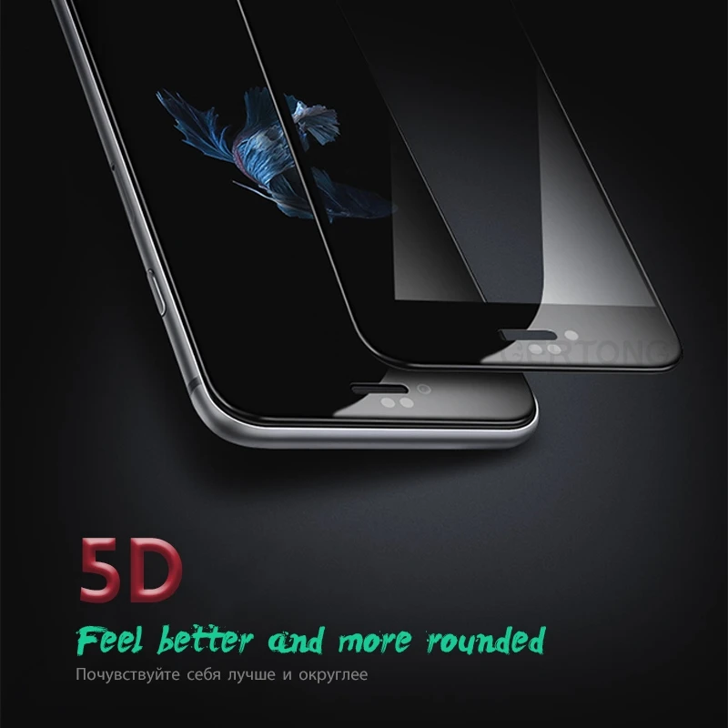 5D Закаленное стекло протектор экрана для iPhone XS Max XR 2018X8 7 6 6 S Plus полное покрытие закаленное стекло Передняя пленка над 3D 4D