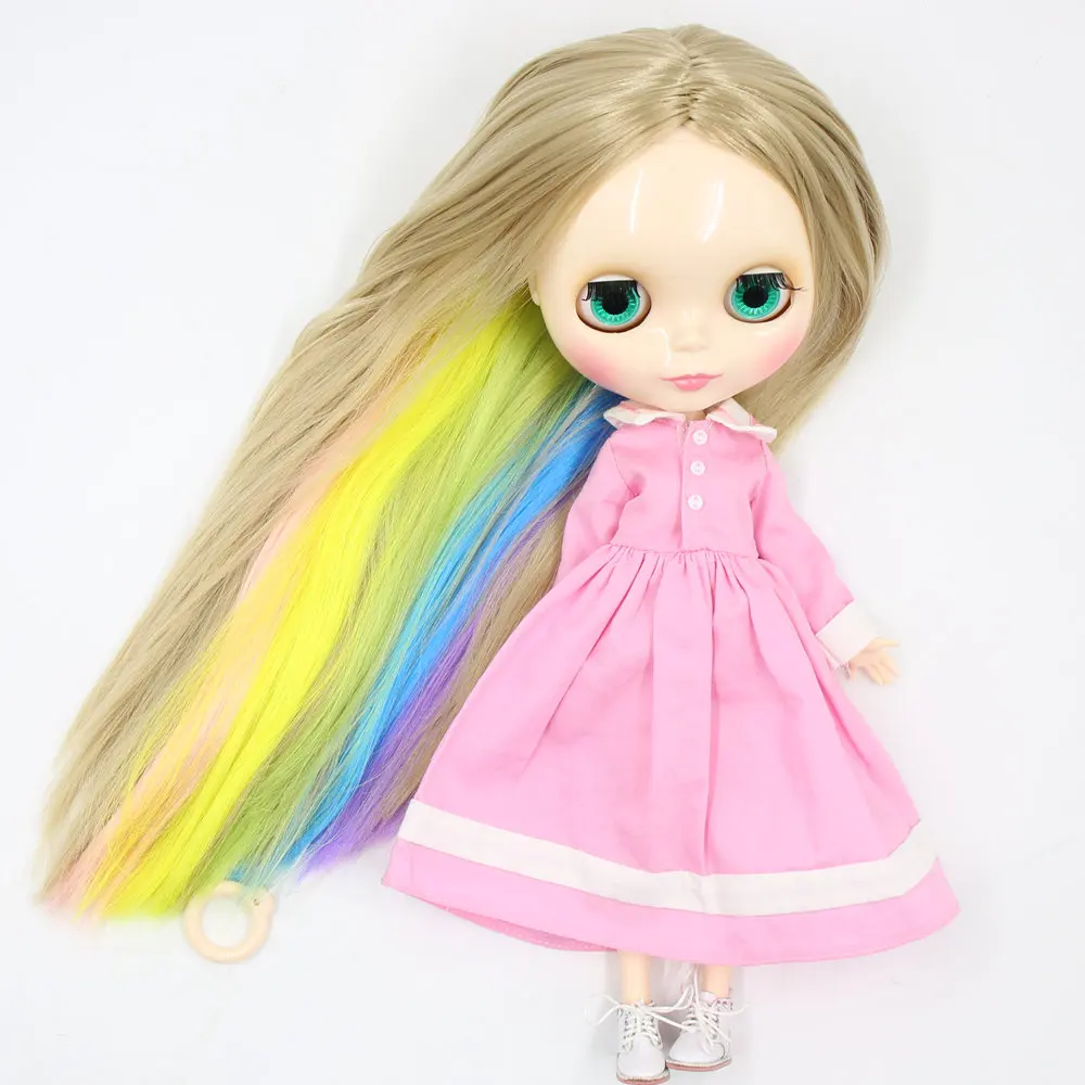 Ледяной телесного цвета фабрики Blyth кукольные нет. BL3227/3208/1010/6208/7216 Радуга волосы цвета блонд для наращивания шарнирное тело из белой кожи Neo 1/6 BJD