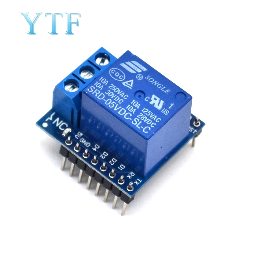 

1 channel Relay Shield 5V V2 Version 2 for WEMOS D1 mini ESP8266 WiFi Module