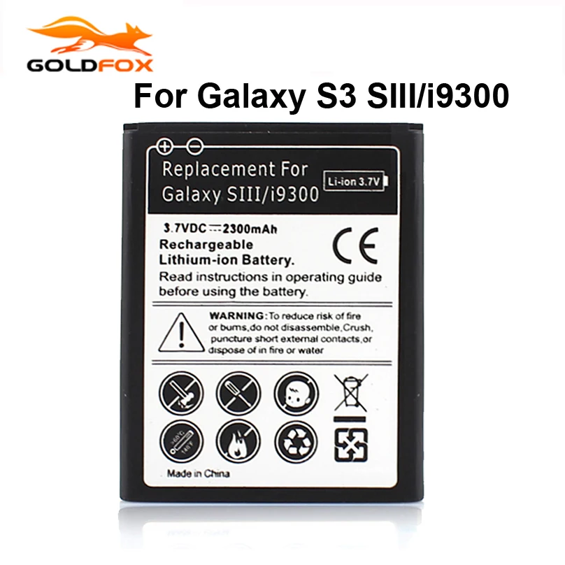 1 шт. перезаряжаемый аккумулятор для телефона Samsung Galaxy S3 i9300 S 3 SIII i9305 i747 i535 L710 T999