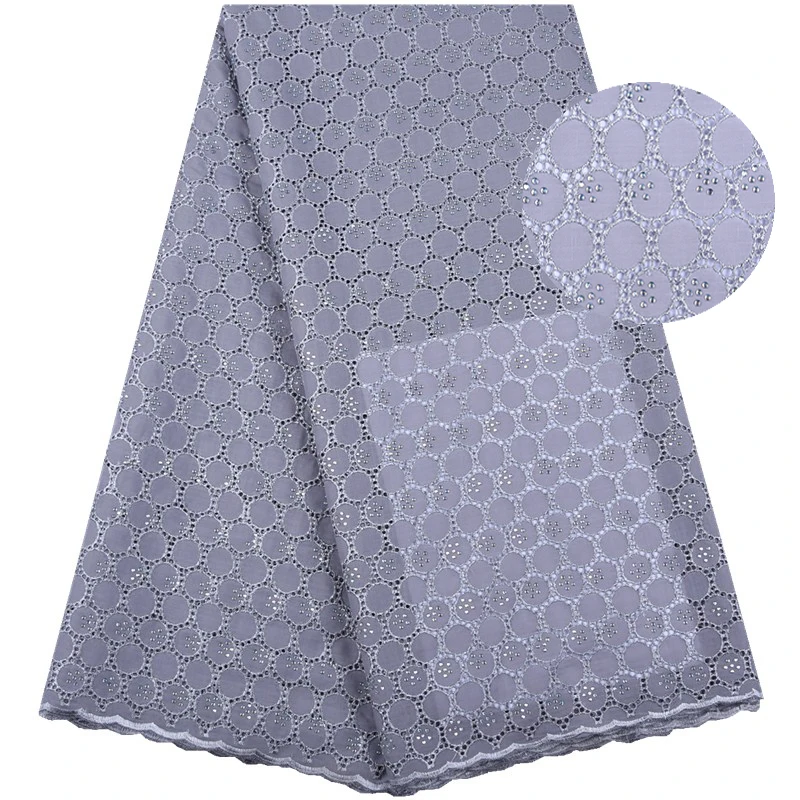 

New Gray Color Nigerian Lace fabrics 2019 African Swiss Voile Lace High Quality Swiss Voile Lace In Switzerland For Wedding 1554