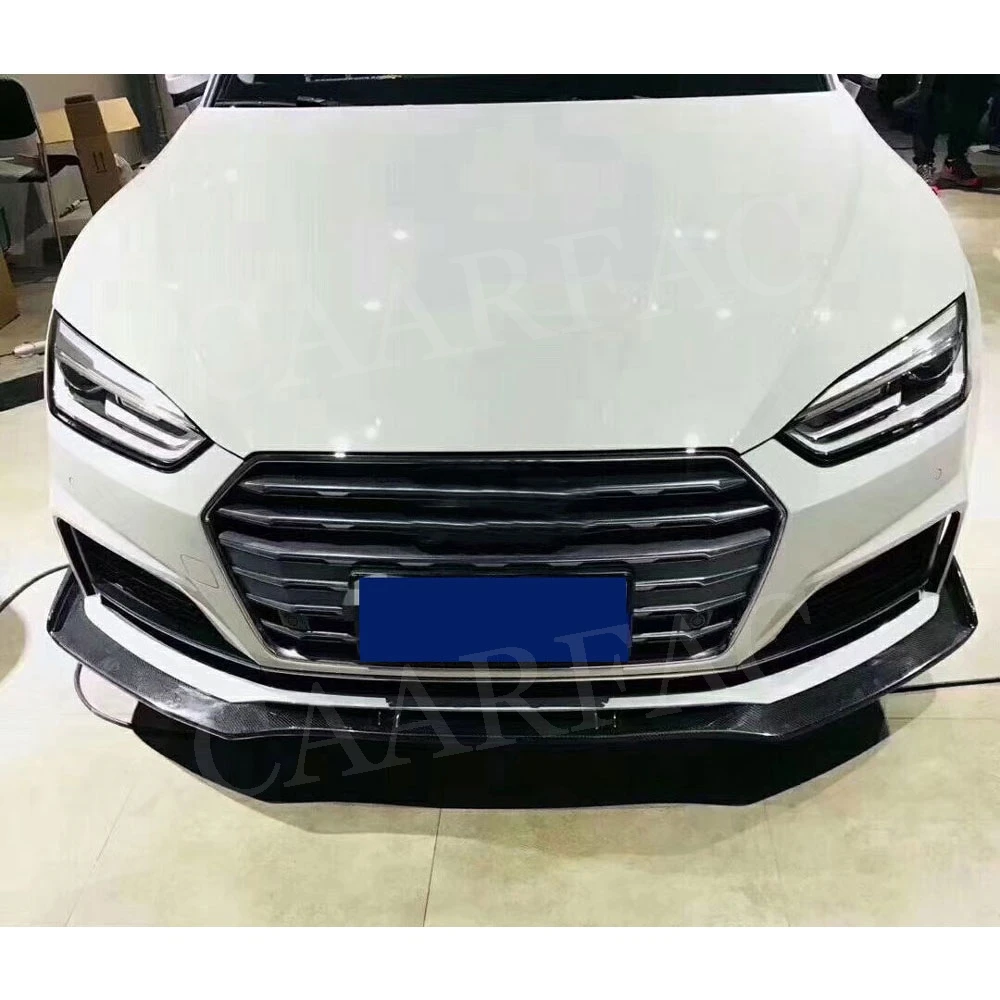 Углеродное волокно передний спойлер сплиттер для Audi A5 S5 не для A3 стандартный автомобильный Стайлинг