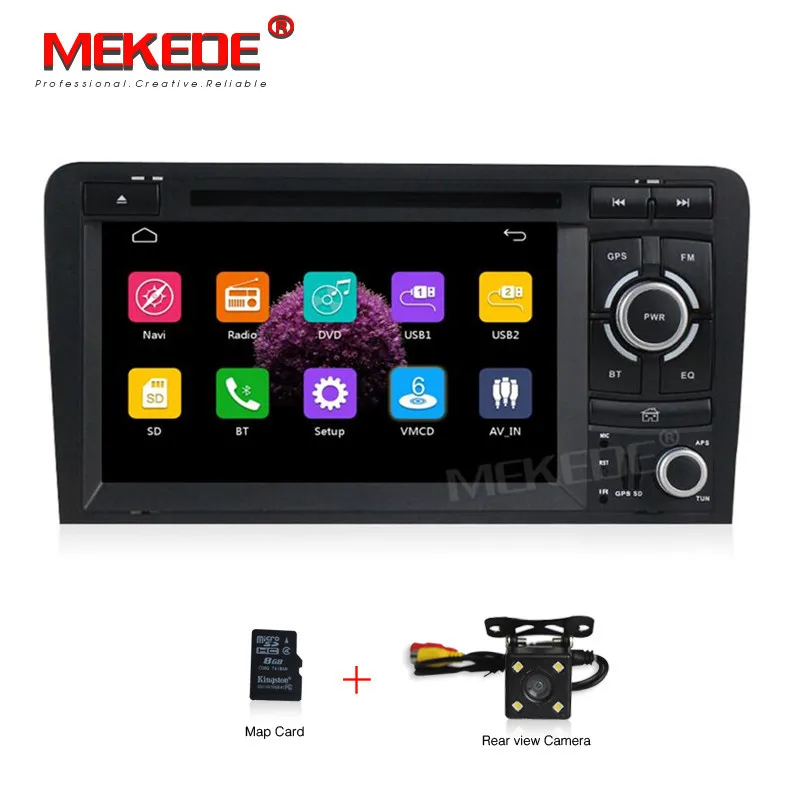 MEKEDE HD емкостный экран два Din 7 дюймов Автомобильный dvd-плеер для Audi/A3/S3 2002-2011 Canbus радио gps Bluetooth 1080P навигация - Цвет: car DVD camera
