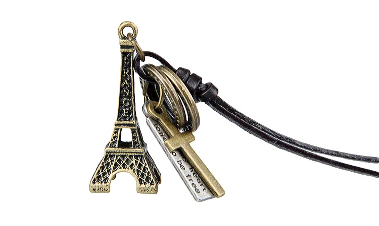 2015 Ретро цепочка Эйфелева башня кулон ожерелье Европейский Винтажный стиль