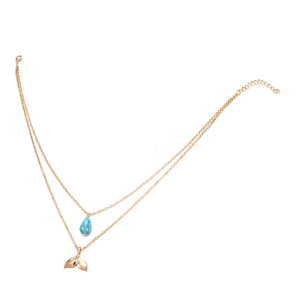 2 шт./компл. изысканный женский Цепочки и ожерелья с изображением хвоста русалки