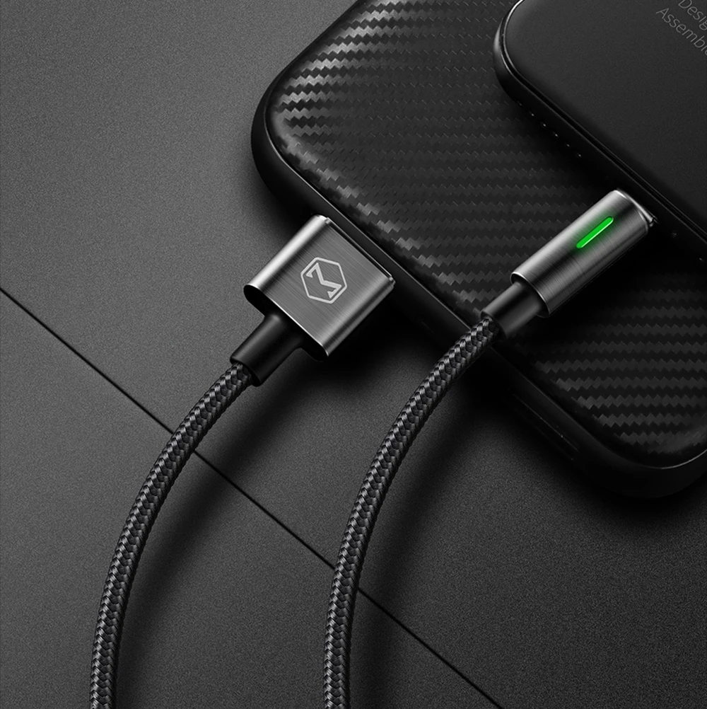 Mcdodo USB зарядное устройство светодиодный кабель 2A для iPhone XS Max XR X 8 7 6 6s Plus шнур Быстрая зарядка для iPhone данных Авто отсоединить кабель