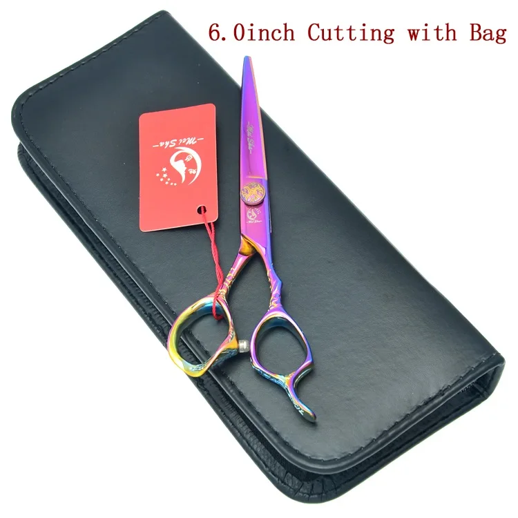 HA0226 with case Новинка 6,0 дюйма Профессиональные безопасные ножницы для стрижки волос Meisha Dragon с ручками, филировочные ножницы для салона или дома, для самостоятельного использования HA0232 - Цвет: HA0226 with case