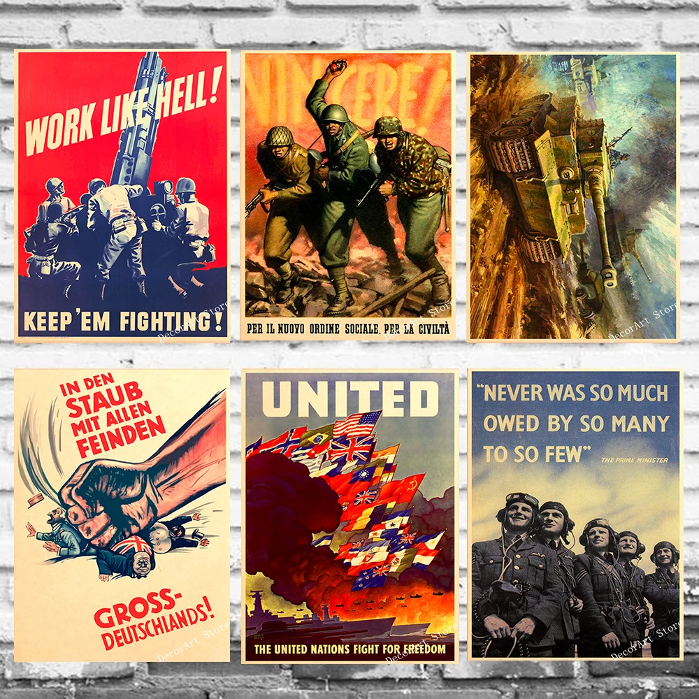 Военный танк CCCP 2 мировая война пропагандистская Картина на холсте винтажные