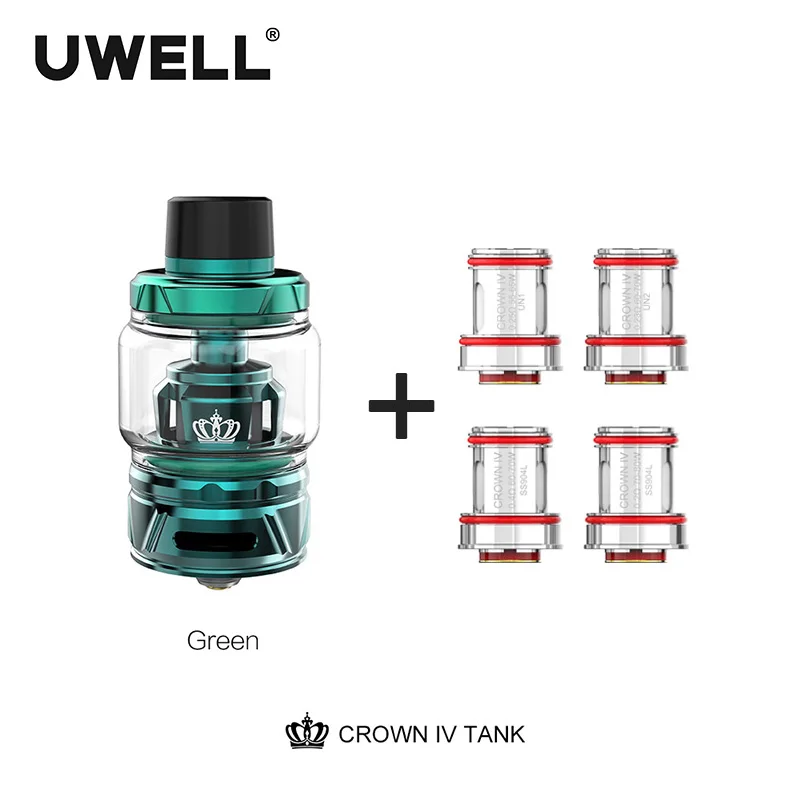 UWELL Crown 4 Tank With Dual SS904L 0.2/0.4/0.23 ohm Coil 6ml 55W-80W Vape IV Atomizer Subtank E-cigarette Vaporizer | Электроника