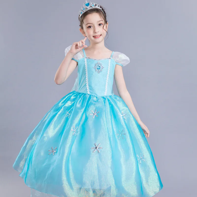 Новинка 2519 модная детская летняя одежда платье принцессы комплект накидки для