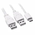 Кабель USB 3,1 Type-C, USB-C0,6 м, для двух жестких дисков, 60 см