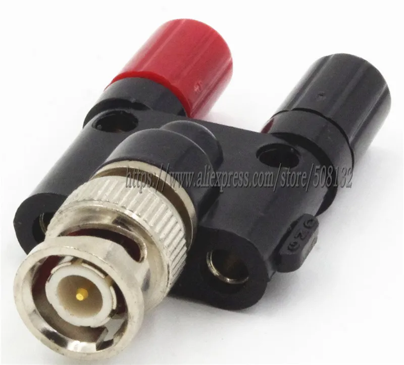1 шт. BNC штекер Штабелируемый к двойному 4 мм переплет пост банан разъем тестового