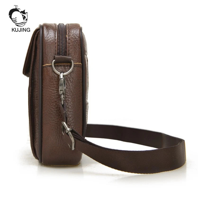 KUJING кожаная мужская сумка Высококачественная на плечо хит продаж для