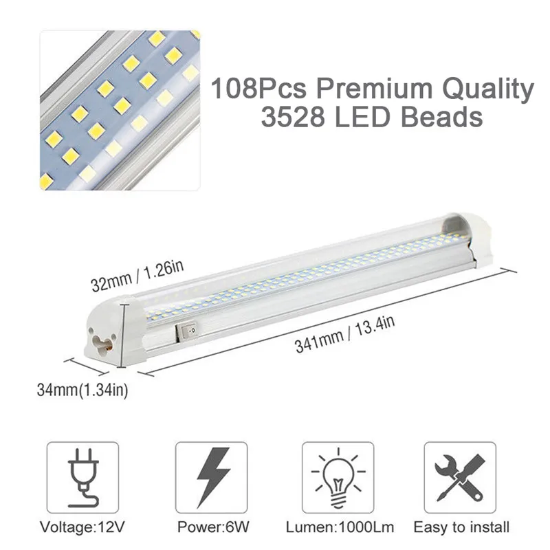 2 шт. супер яркий светодиодный внутренняя световая панель полоса с