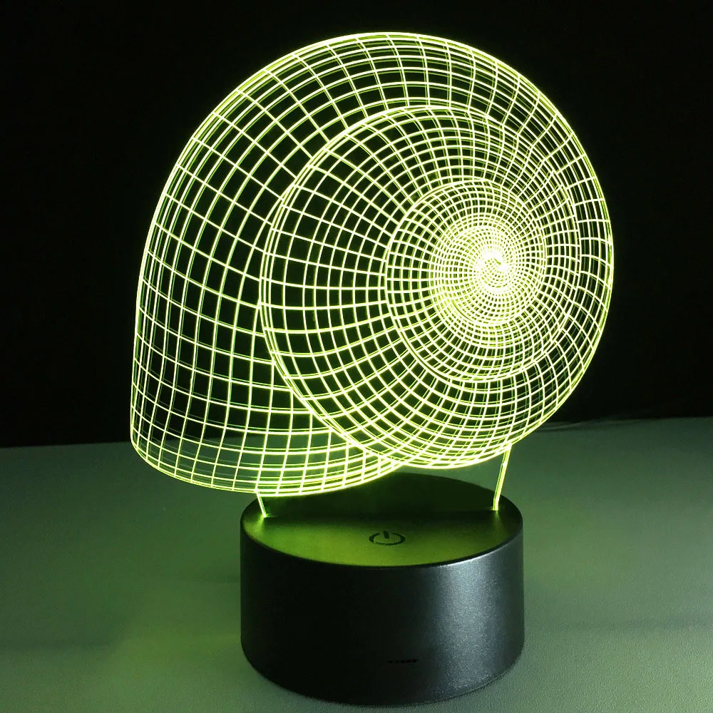 3d usb LED сенсорная цветная маленькая настольная лампа 3D Визуальный USB ночник