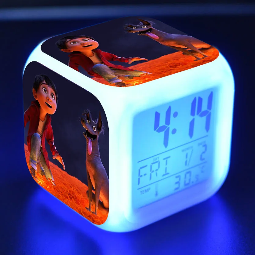 14 Мультяшный будильник для мальчиков детские игрушки Led reloj будильник, цифровой Электронные часы с будильником Пробуждение свет стол reveil wekker - Цвет: 14