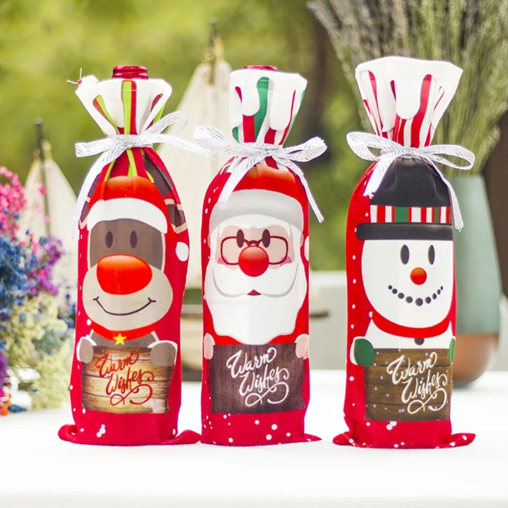 PATIMATE Noel рождественские украшения 2018 для дома Рождественская бутылка вина 2019 с
