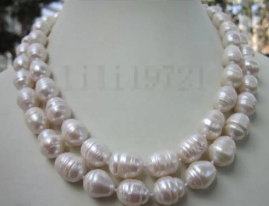 Ювелирные изделия хит продаж 12-13 мм Белый Пресноводный Культивированный барокко